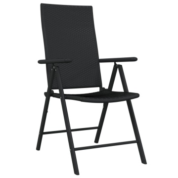Set mobilier de grădină, 9 piese, negru - Img 3