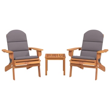 Set mobilier de grădină Adirondack, 3 piese, lemn masiv acacia - Img 3