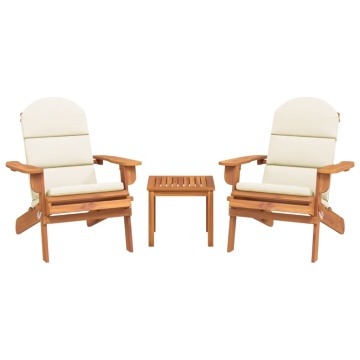 Set mobilier de grădină Adirondack, 3 piese, lemn masiv acacia - Img 3