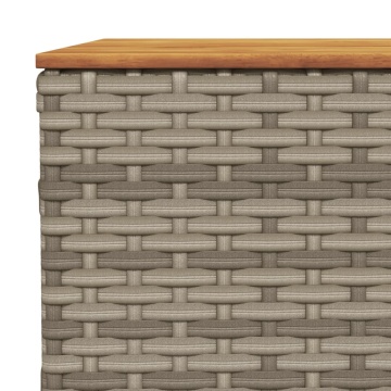 Set mobilier de grădină cu perne, 10 piese, gri, poliratan - Img 6