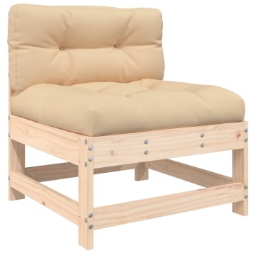 Set mobilier de grădină cu perne, 10 piese, lemn masiv - Img 4
