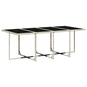 Set mobilier de grădină cu perne 13 piese gri deschis poliratan - Img 4