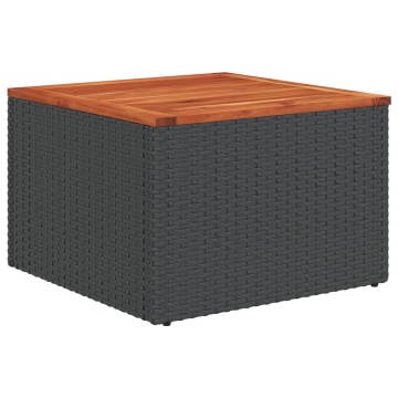 Set mobilier de grădină cu perne, 13 piese, negru, poliratan - Img 8