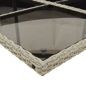Set mobilier de grădină cu perne 17 piese gri deschis poliratan - Img 7