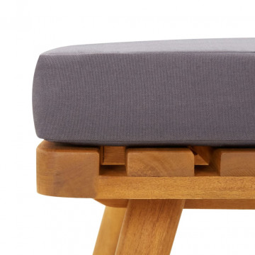 Set mobilier de grădină cu perne, 2 piese, lemn masiv de acacia - Img 5