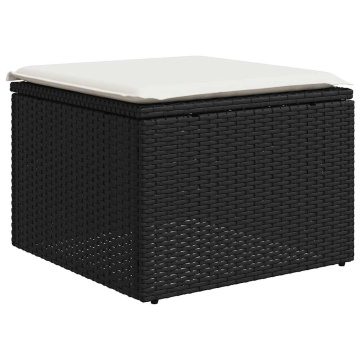 Set mobilier de grădină cu perne, 2 piese poliratan/lemn acacia - Img 4