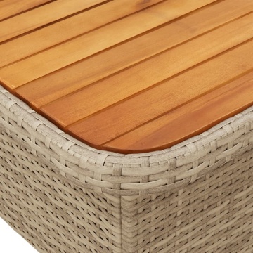 Set mobilier de grădină cu perne, 3 piese, bej, poliratan - Img 7