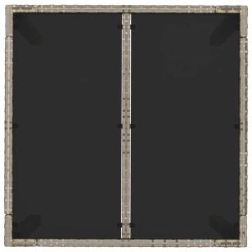 Set mobilier de grădină cu perne, 3 piese, gri, poliratan - Img 7