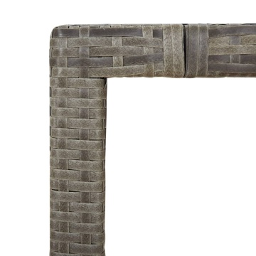 Set mobilier de grădină cu perne, 3 piese, gri, poliratan - Img 7