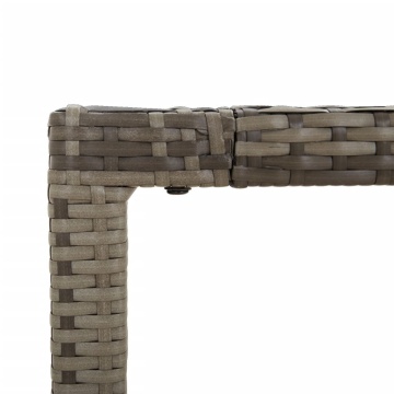 Set mobilier de grădină cu perne, 5 piese, gri, poliratan - Img 5