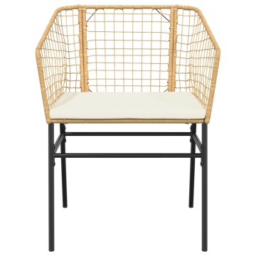 Set mobilier de grădină cu perne 5 piese maro sticlă polirattan - Img 5