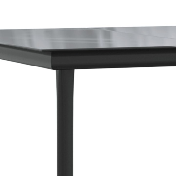 Set mobilier de grădină cu perne, 5 piese, negru, poliratan - Img 5