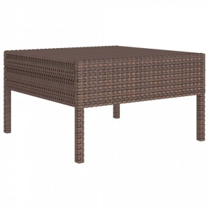 Set mobilier de grădină cu perne, 6 piese, maro, poliratan - Img 8