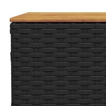 Set mobilier de grădină cu perne, 6 piese, negru, poliratan - Img 6