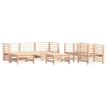 Set mobilier de grădină cu perne, 7 piese, lemn masiv - Img 3