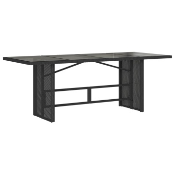 Set mobilier de grădină cu perne, 7 piese, negru, poliratan - Img 4