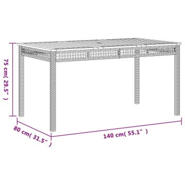 Set mobilier de grădină cu perne, 7 piese, negru, poliratan - Img 5