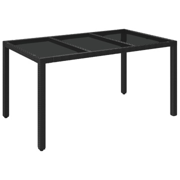 Set mobilier de grădină cu perne, 7 piese, negru, poliratan - Img 3