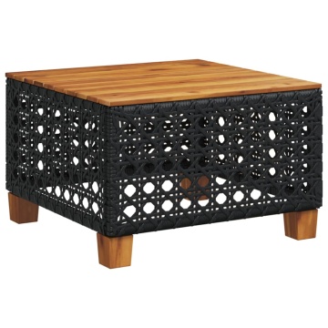 Set mobilier de grădină cu perne, 8 piese, negru, poliratan - Img 5
