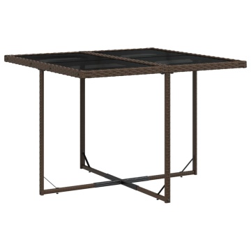 Set mobilier de grădină cu perne, 9 piese, maro, poliratan - Img 3