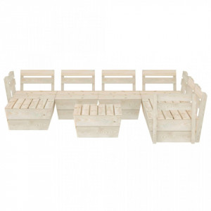 Set mobilier de grădină din palet 8 piese lemn de molid tratat - Img 2