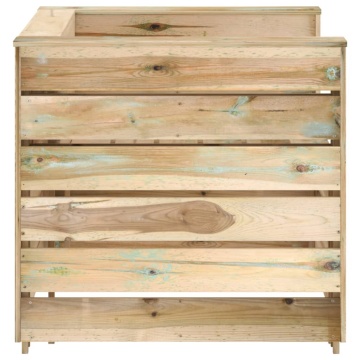 Set mobilier de grădină paleți, 2 piese, lemn pin tratat - Img 8