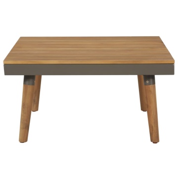 Set mobilier grădină cu perne, 4 piese, maro, lemn acacia - Img 5