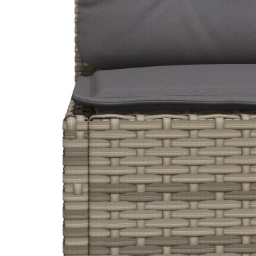 Set mobilier grădină cu perne, 6 piese, gri, poliratan - Img 5
