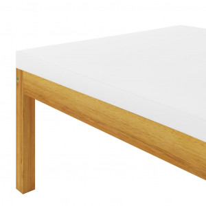 Set mobilier grădină cu perne, crem, 4 piese, lemn masiv acacia - Img 5