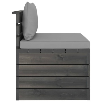 Set mobilier grădină din paleți, 2 piese, cu perne, lemn de pin - Img 4