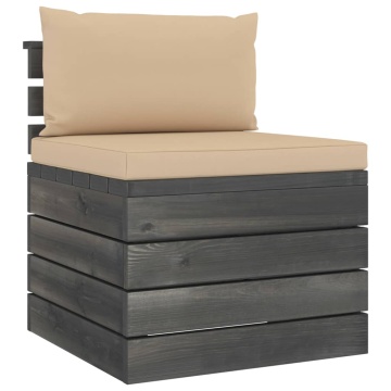Set mobilier grădină din paleți cu perne, 2 piese, lemn de pin - Img 3