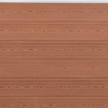 Set panouri pentru gard, maro, 180x186 cm, WPC - Img 4