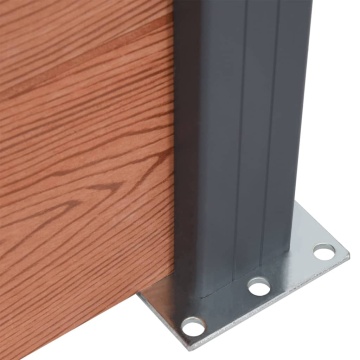 Set panouri pentru gard, maro, 180x186 cm, WPC - Img 5