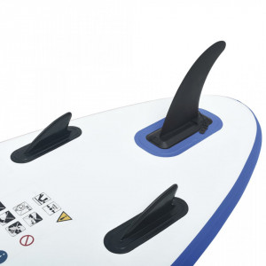 Set placă stand up paddle SUP surf gonflabilă, albastru și alb - Img 8