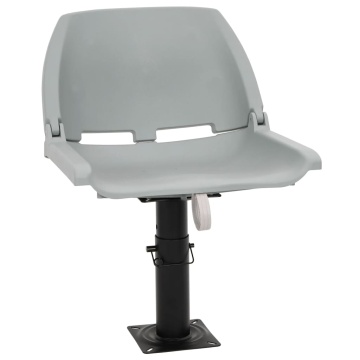 Set scaun pliabil, 2 piese, fără pernă, gri, 48x51x41 cm - Img 1
