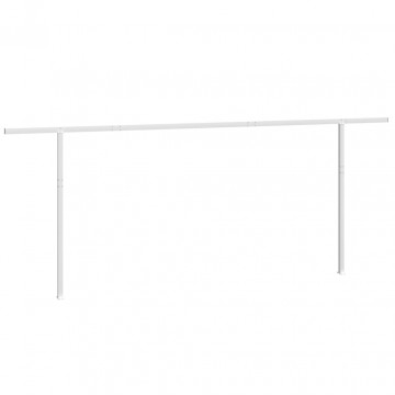 Set stâlp pentru copertină, alb, 600x245 cm, fier - Img 2
