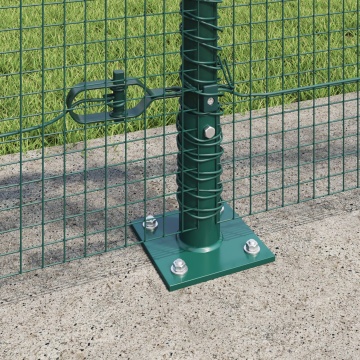Set Stâlpi Gard Set de 2 Verde Metal 10 x 1 m Durabil - Img 4