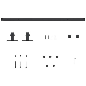 Set uși glisante pentru dulap 91,5 cm oțel carbon - Img 4