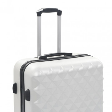 Set valiză carcasă rigidă, 3 buc., argintiu strălucitor, ABS - Img 6