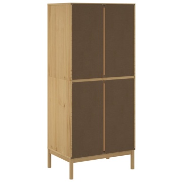 Șifonier FLORO, maro ceruit, 77x53x171 cm, lemn masiv pin - Img 6