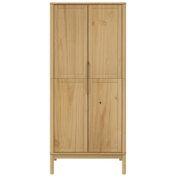 Șifonier FLORO, maro ceruit, 77x53x171 cm, lemn masiv pin - Img 8