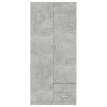 Șifonier, gri beton, 80x52x180 cm, PAL - Img 5