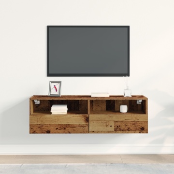 Sistem de Mobilier pentru TV din Lemn Vechi 100x30x30 cm din Lemn Prelucrat - Img 4