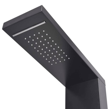 Sistem panel de duș din aluminiu, negru mat - Img 5