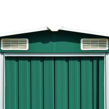 Șopron de grădină, 257x489x181 cm, verde, metal - Img 8