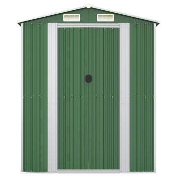 Șopron de grădină, verde, 192x440x223 cm, oțel zincat - Img 4