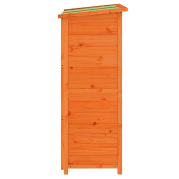 Șopron scule de grădină maro 83x57x140 cm lemn masiv de pin - Img 5