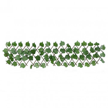 Spalier frunze struguri artificiale extensibil, verde 180x30 cm - Img 3