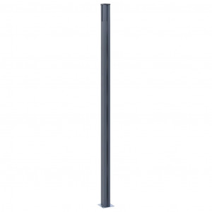 Stâlpi de gard, 2 buc., gri închis, 185 cm, aluminiu - Img 8