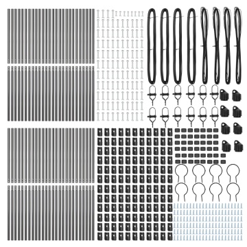 Stâlpi de gard, 52 buc., gri, Ø32 mm, 150 cm, oțel zincat - Img 3